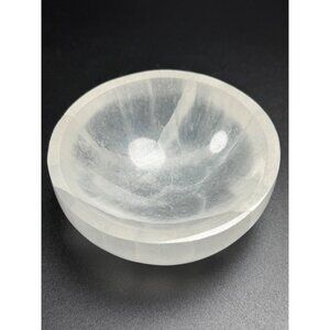 Natural Selenite Charging Bowl Healing Crystal Stone White 3.25" 250g
